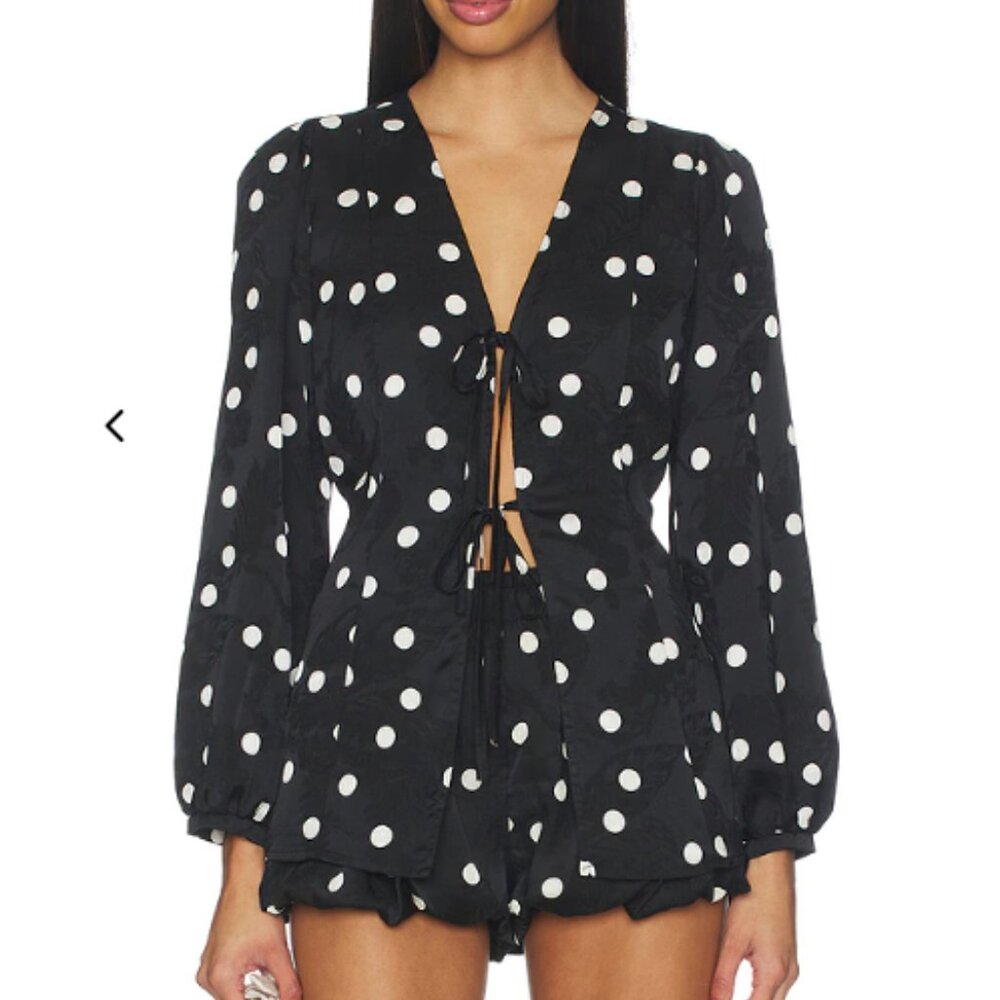 Meera Blouse Lisa Says Gah  - BLACK DOT